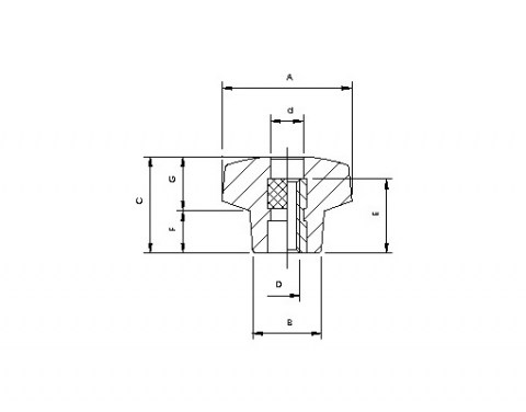 Sterngriff VB FP 20 30 - Technische Zeichnung | Kuala Kunststofftechnik GmbH